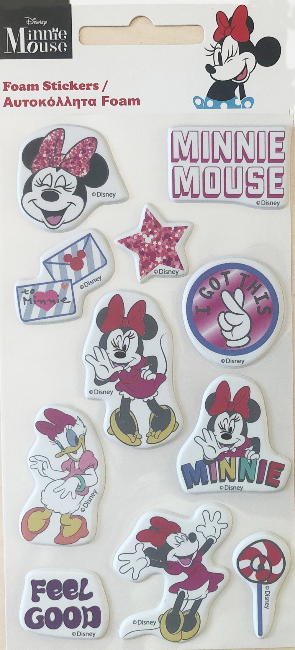 Disney Mimmi Pigg Smiles upphöjda skumklistermärken