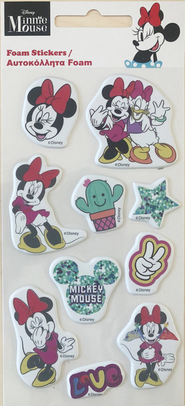 Disney Minnie Klistermärkeset i puffigt skum