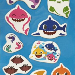 Baby Shark Aquatic uppblåsbara skumklistermärken