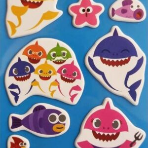 Baby Shark Aquatic uppblåsbara skumklistermärken