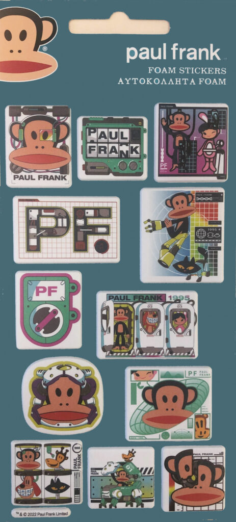 Paul Frank Monkey puffiga skumklistermärken