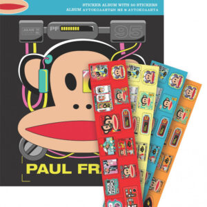 Paul Frank klistermärkesalbum med 50 klistermärken