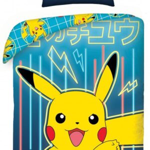 Pokémon Neon påslakan 140x200 cm, örngott 70x90 cm