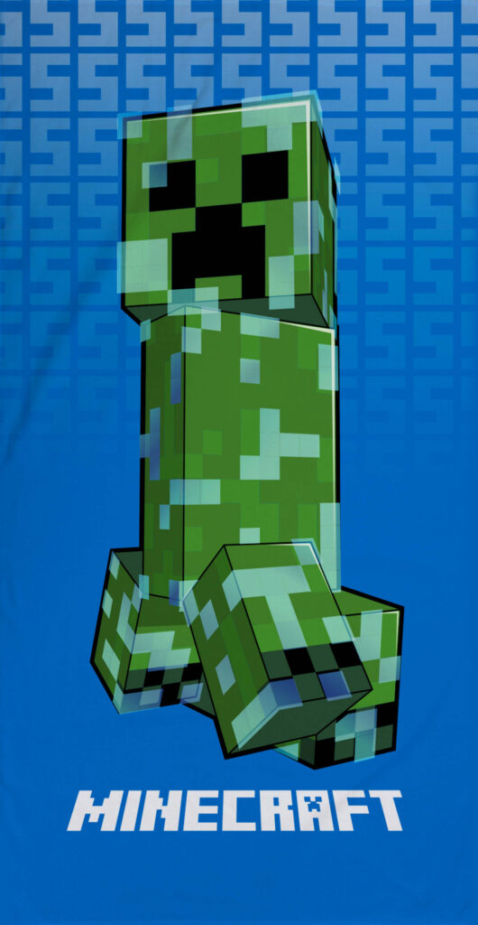 Minecraft Badhandduk 70x140 cm – Mjuk Bomullshandduk
