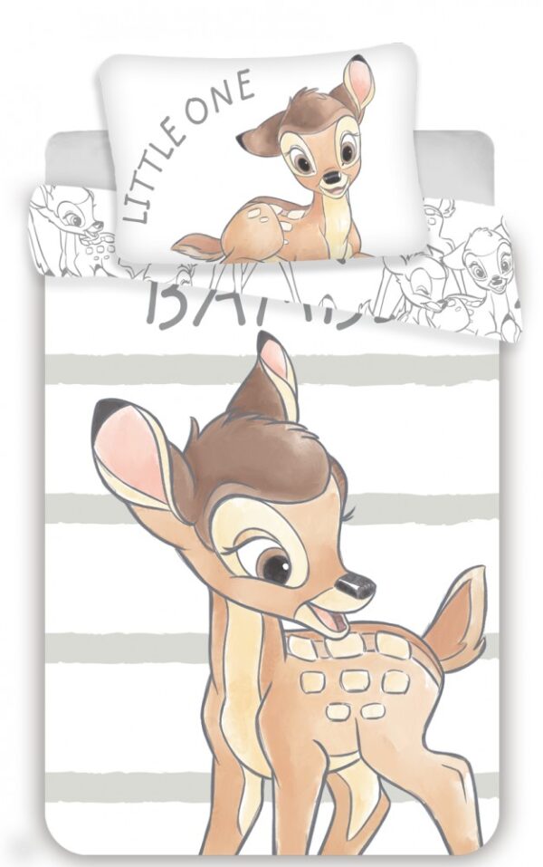 Disney Bambi Little One påslakanset / bäddset 100x135 cm, 40x60 cm