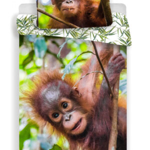 Orangutang påslakan 140x200 cm, 70x90 cm