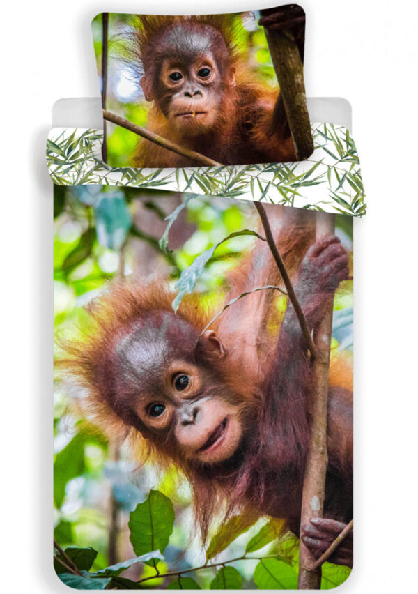 Orangutang påslakanset 140x200 cm, 70x90 cm