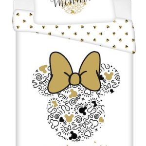 Disney Mimmi Pigg Guld påslakanset 140x200 cm, 70x90 cm