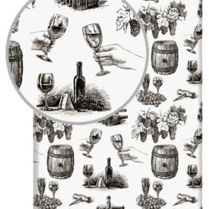 Wine Glass påslakan med resår 90x200 cm