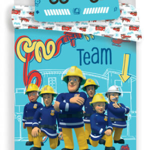 Fireman Sam påslakanset Team 140x200 cm, 70x90 cm