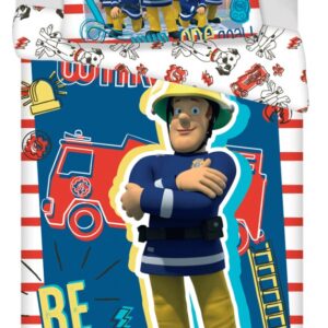 Fireman Sam Awesome Wake Up påslakanset 140x200 cm, 70x90 cm
