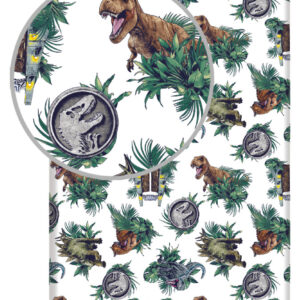 Jurassic World Dino Kingdom påslakan 90x200 cm