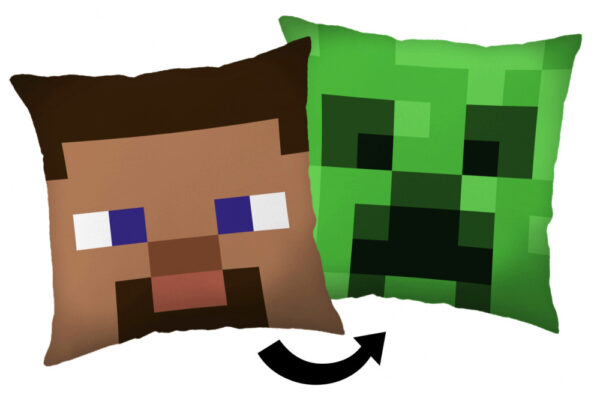 Minecraft Steve Creeper dekorativ kudde 40x40 cm