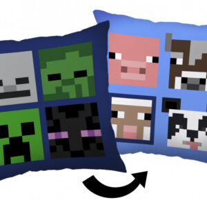 Minecraft Bad Mobs kudde, dekorativ kudde 40x40 cm
