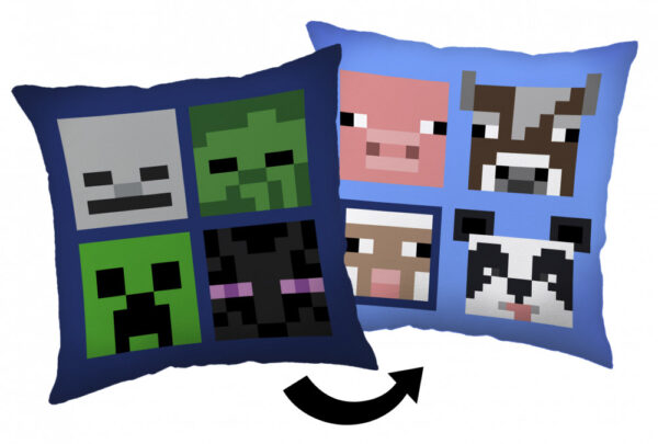 Minecraft Bad Mobs kudde, dekorativ kudde 40x40 cm