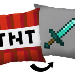 Minecraft TNT Sword dekorativ kudde 40x40 cm