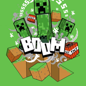 Minecraft Boom Creeper supermjuk fleecefilt 100x150 cm