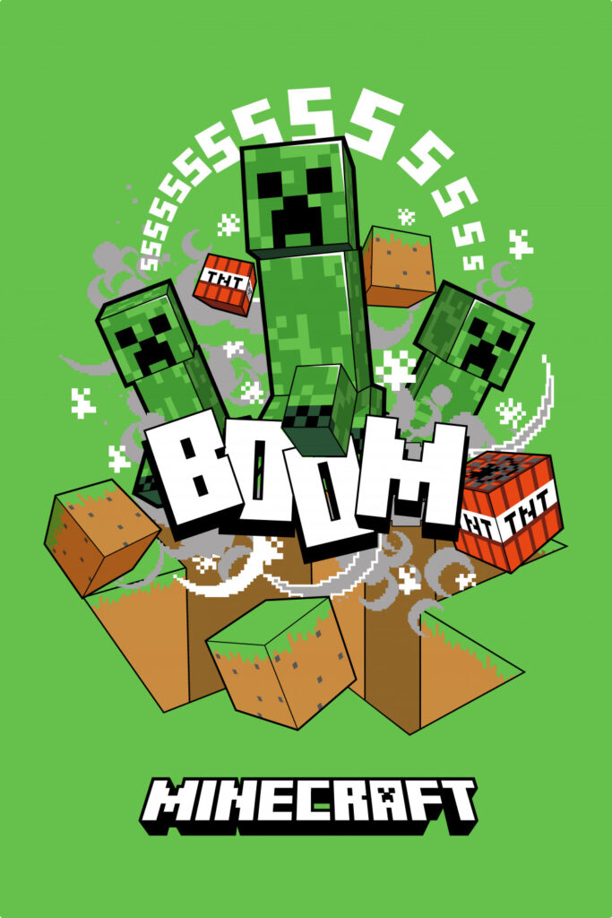 Minecraft Boom Creeper supermjuk fleecefilt 100x150 cm