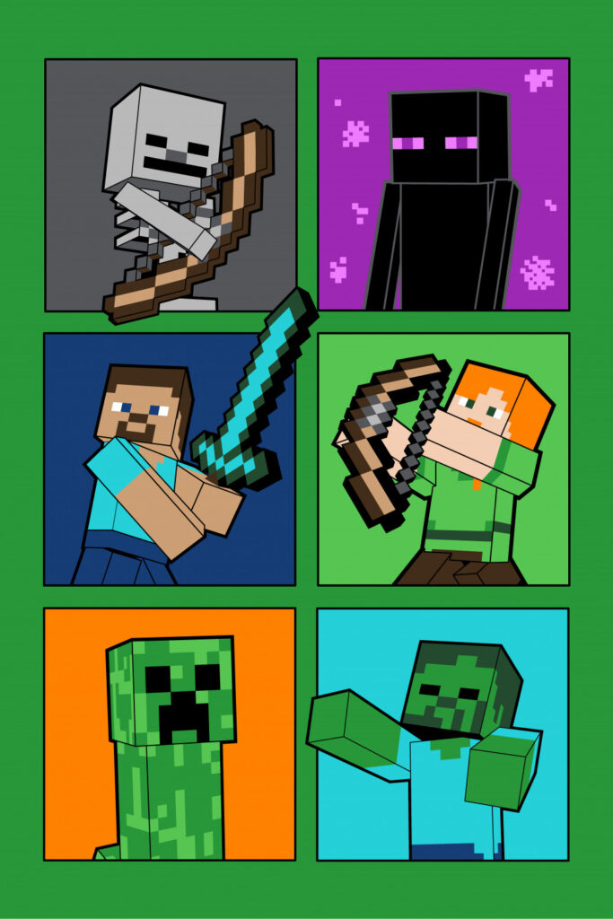 Minecraft Fight Badges Supermjuk polarpläd 100x150 cm