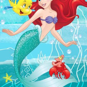 Disney Prinsessor Ariel Badhandduk / Strandhandduk 70x140 cm