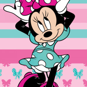 Disney Mimmi Pigg Hearts badhandduk, strandhandduk 70x140 cm