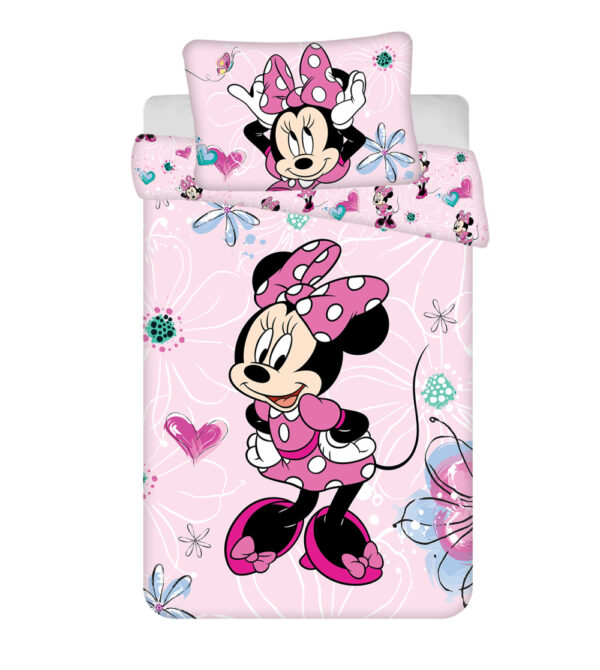 Disney Mimmi Pigg Flowers Påslakanset Barn 100x135 cm