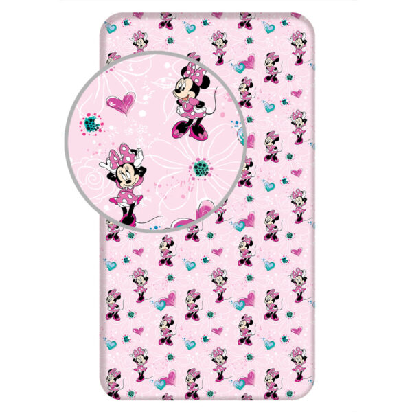 Disney Minnie Flowers resårlakan 90x200 cm