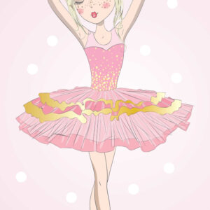Ballet Ballerina badhandduk, strandhandduk 70x140 cm