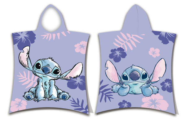 Disney Lilo and Stitch lila strandhandduk poncho 50x115 cm