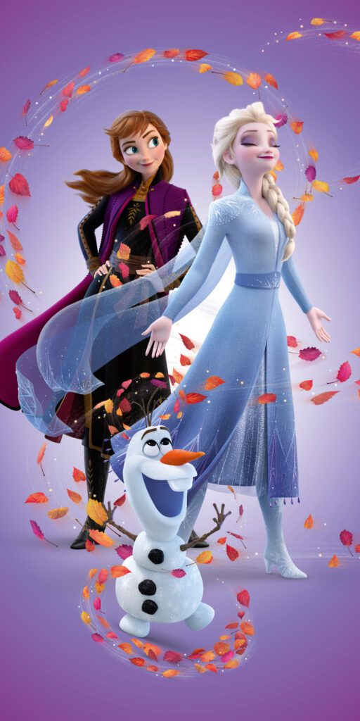 Disney Frozen Leaves Magic badhandduk, strandhandduk 70x140 cm