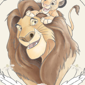 Disney Lejonkungen Simba Badhandduk, Strandhandduk 70x140 cm