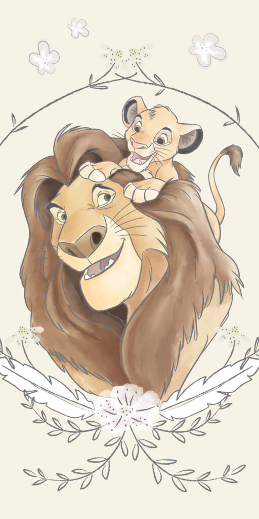 Disney Lejonkungen Simba Badhandduk, Strandhandduk 70x140 cm
