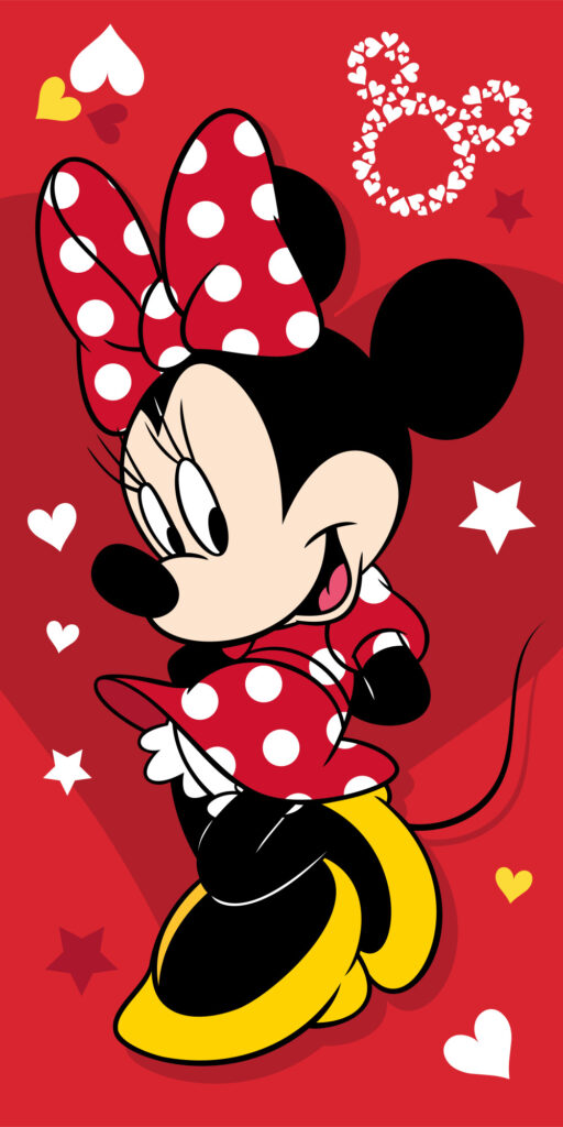Disney Mimmi Pigg Pretty in Red badhandduk, strandhandduk 70x140 cm