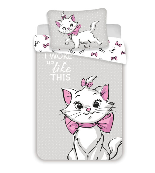 Disney Katten Marie grå påslakanset / bäddset 100x135 cm, 40x60 cm