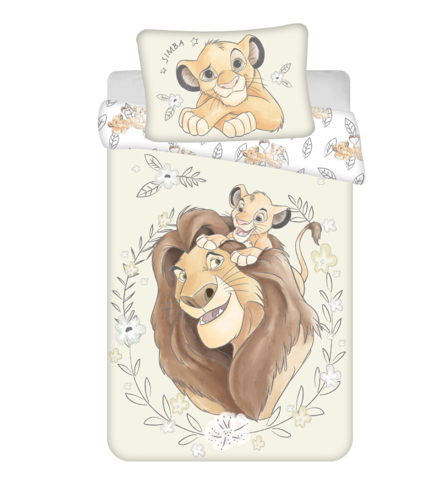 Disney Lejonkungen Simba barns påslakanset 100x135 cm, 40x60 cm