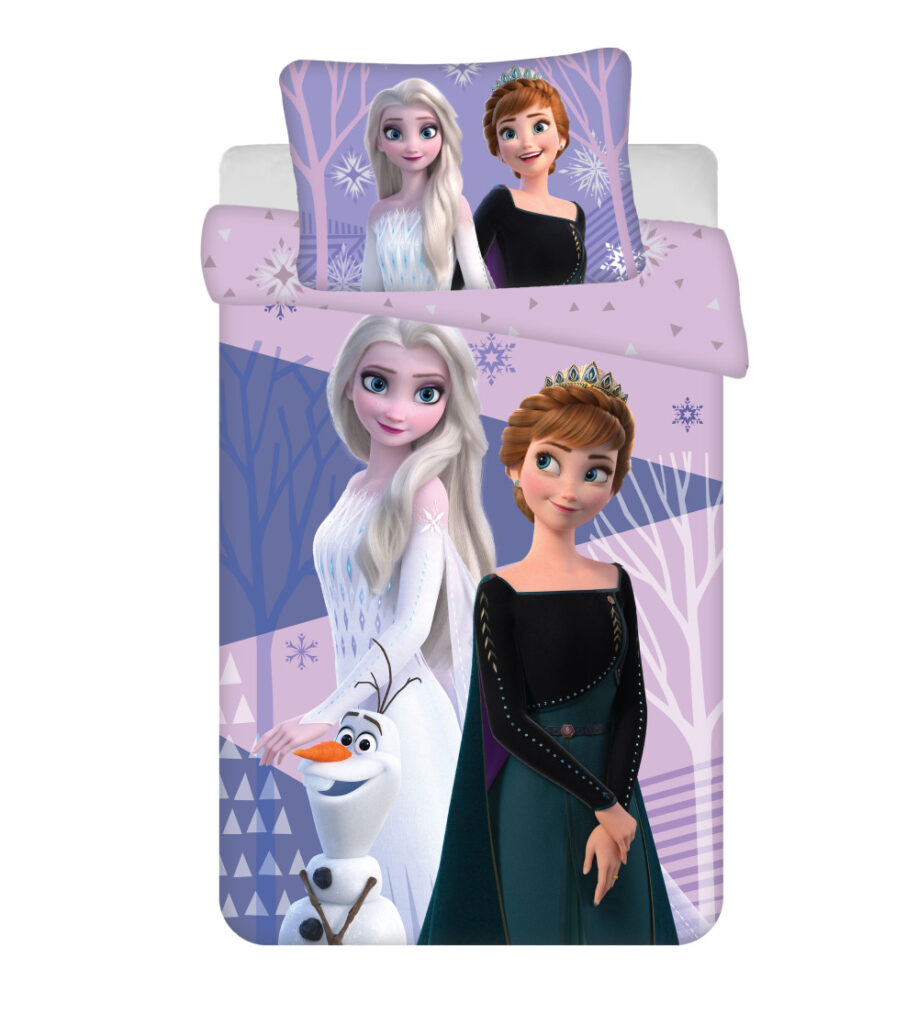 Disney Frozen lila barnsängkläder 100x135 cm, 40x60 cm