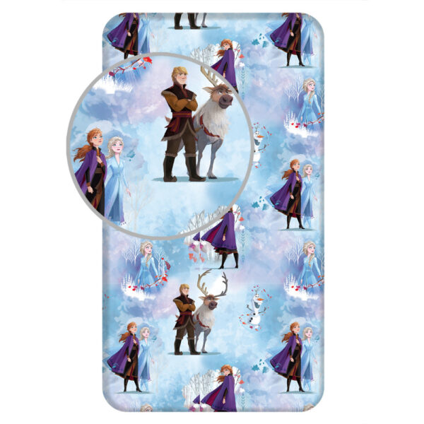 Disney Frozen blå påslakan med resår 90x200 cm