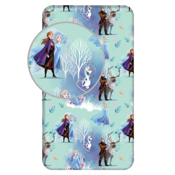 Disney Frozen påslakan med vita träd 90x200 cm