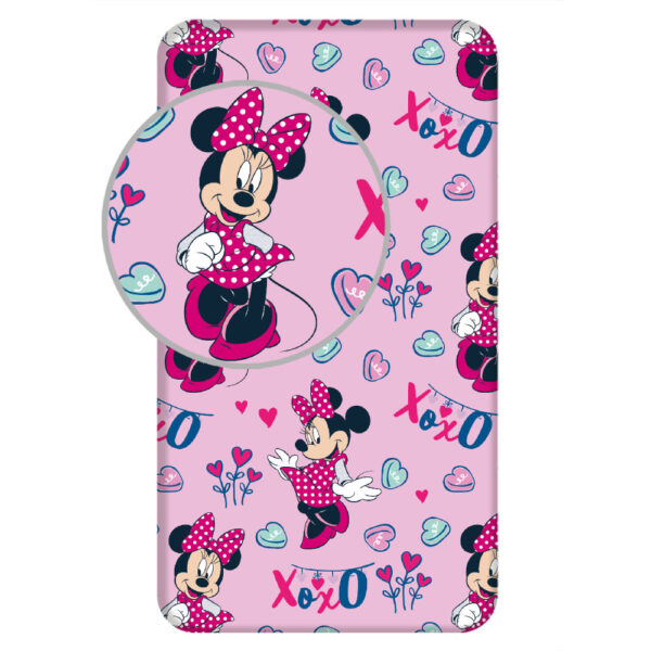 Disney Minnie XoXo påslakan med resår 90x200 cm
