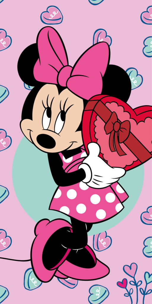 Disney Mimmi Pigg Sweets badhandduk, strandhandduk 70x140 cm
