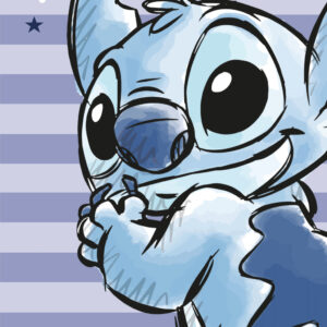 Disney Lilo and Stitch Randig Strandhandduk 70x140 cm (Snabbtorkande)