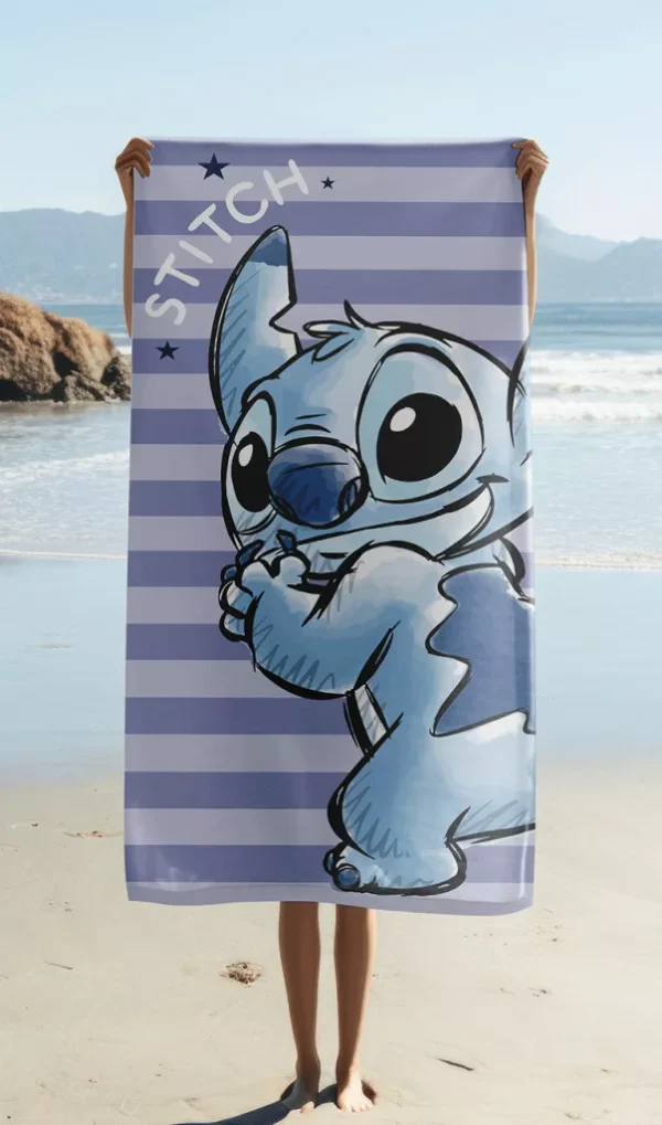 Disney Lilo and Stitch Randig Strandhandduk 70x140 cm (Snabbtorkande) - Bild 2