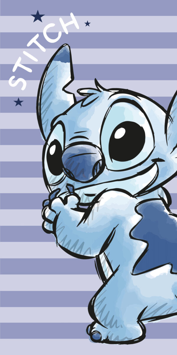 Disney Lilo and Stitch Randig Strandhandduk 70x140 cm (Snabbtorkande)