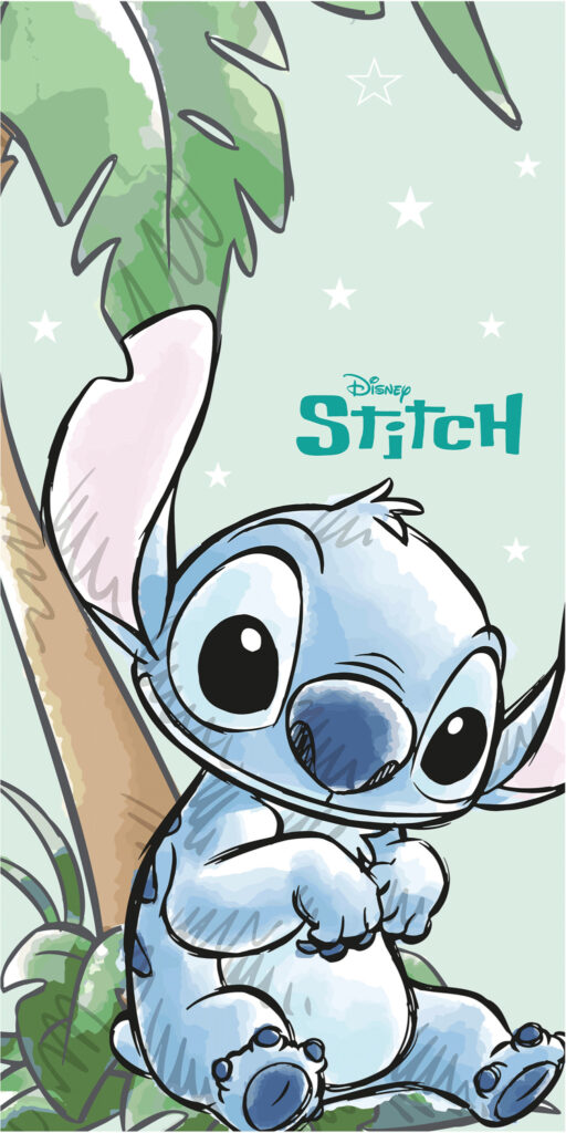 Disney Lilo and Stitch Tropical Cutie badhandduk, strandhandduk 70x140 cm (Fast Dry)