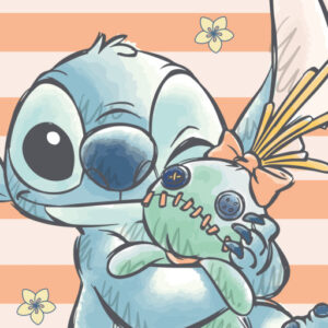 Disney Lilo and Stitch Tropical Hugs badhandduk, strandhandduk 70x140 cm