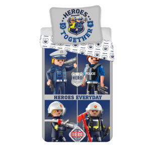 Playmobil Heroes påslakanset 140x200 cm, 70x90 cm