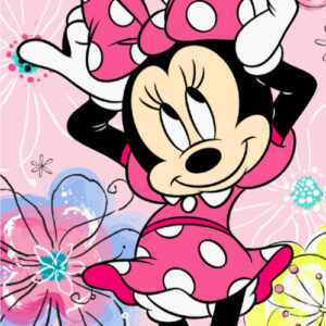 Disney Mimmi Pigg Rosa rosett badhandduk, strandhandduk 70x140 cm