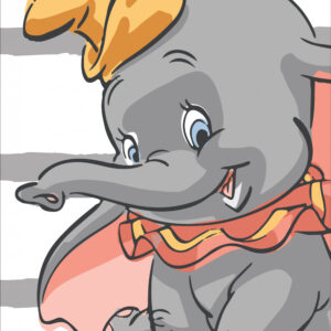 Disney Dumbo badhandduk, strandhandduk Randig 70x140 cm