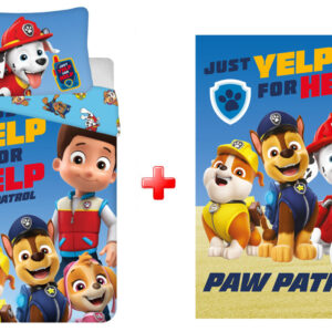 Paw Patrol påslakan och fleecefilt set
