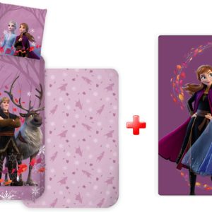 Disney Frozen lila barnsängkläder och fleecefilt